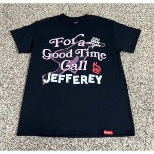 West Coast Cure Shirt Mens Medium Black Jefferey Epstein Short Sleeve NWOT
